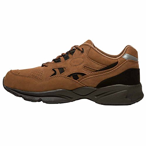 Propét Herren Stability Walker Walking Sneakers Medicare Approved Schuhe, Nubukleder Choco/Schwarz, 17 X-Wide von Propét