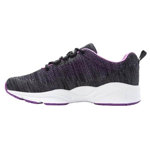 Propét Damen Stability Fly Sneaker, Schwarz/Beeren-Strick-Mesh, 42.5 EU X-Weit von Propét