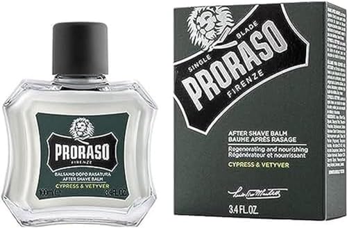 Proraso Beard Balm Cypress and Vetyver, 100 ml, Bartbalsam für Männer mit Zypressen- & Vetyver-Duft pflegt, schützt und lindert Irritationen, Made in Italy von Proraso