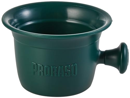 Proraso Professional Shaving Mug, Rasierschale mit Griff, 300 ml Fassungsvermögen, traditionelle Seifenschale für Rasiercreme in Classic Green, Made in Italy von Proraso