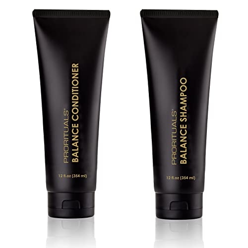 Prorituals Balance Grow & Restore Shampoo und Pflegespülung, Set gegen Frizz, für trockenes und lockiges Haar, natürliches Shampoo und Conditioner, perfekt für Männer und Frauen, 300 ml pro Doppelpack Prorituals Balance Grow & Restore Shampoo und Pflegespülung, Set gegen Frizz, für trockenes und lockiges Haar, natürliches Shampoo und Conditioner, perfekt für Männer und Frauen, 300 ml pro Doppelpack von Prorituals