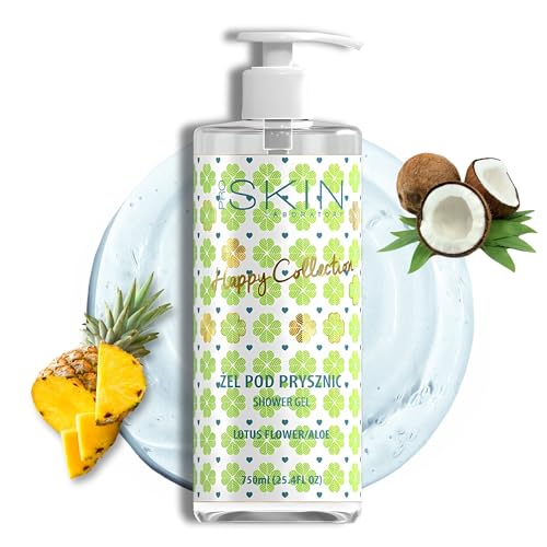 Shower Gel mit Pumpe – Duschgel Damen & Herren & Kinder 750ml, Reichhaltige Creme-Textur mit lang anhaltenden, exklusiven Düften inspiriert von Weltklasse-Parfums (750, Lotus Flower) von Proskin Laboratory