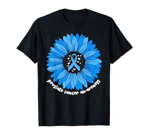Prostatakrebs Bewusstsein Frauen Sonnenblume Unterstützung Prostata T-Shirt von Prostate Cancer Awareness Month Designs Co.