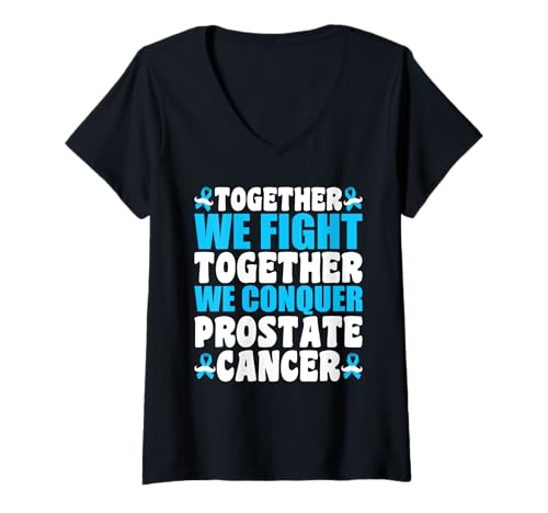Damen Break The Silence, Break The Stigma Prostate Cancer T-Shirt mit V-Ausschnitt Damen Break The Silence, Break The Stigma Prostate Cancer T-Shirt mit V-Ausschnitt von Prostate Cancer Awareness Solidarity Support