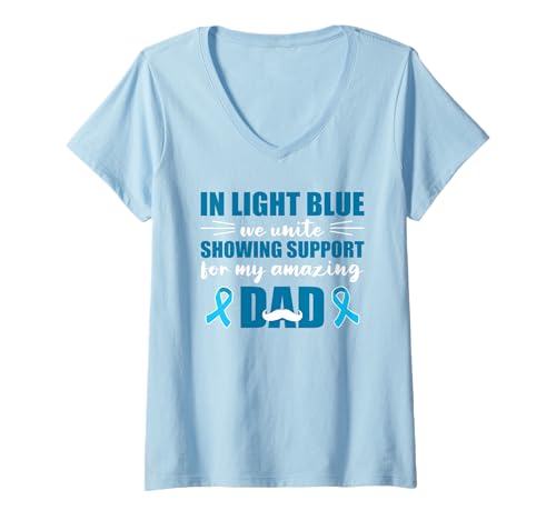 Damen Break The Silence, Break The Stigma Prostate Cancer T-Shirt mit V-Ausschnitt Damen Break The Silence, Break The Stigma Prostate Cancer T-Shirt mit V-Ausschnitt von Prostate Cancer Awareness Solidarity Support