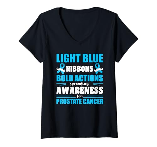 Damen Break The Silence, Break The Stigma Prostate Cancer T-Shirt mit V-Ausschnitt Damen Break The Silence, Break The Stigma Prostate Cancer T-Shirt mit V-Ausschnitt von Prostate Cancer Awareness Solidarity Support