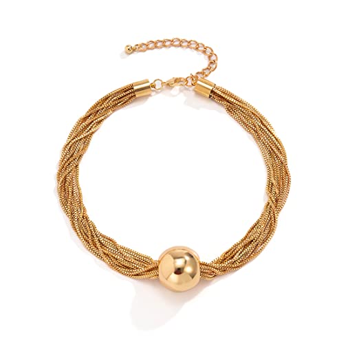 Zu trocken, geometrie raumkugel im central park Dick kette juwelenverzierte halskette und ketten kette armband, schmuck gegen frauen und mädchen (Halskette-Gold) von Prosy