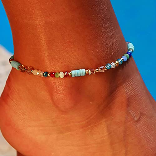 Prosy Strand Bunte Perlen Knöchel Gold Knöchel Armband Sommer Fuß Schmuck Zubehör für Frauen und Mädchen von Prosy