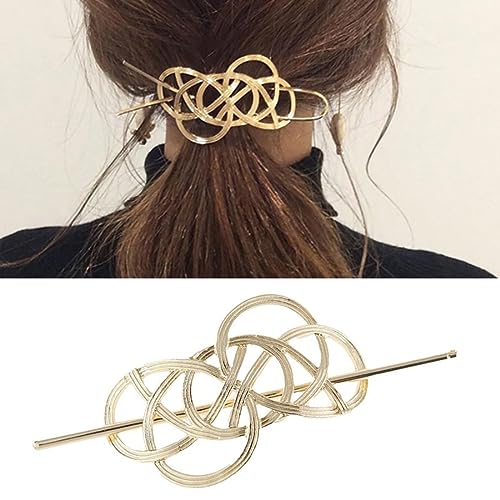 Prosy Vintage Concave Kabel Haar Clip Anti-Rutsch-Linie Interpolation Haar Zubehör Tägliche Party Geschenk für Frauen und Mädchen (Gold) von Prosy