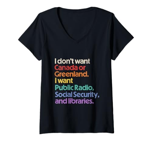 Damen Schutz des öffentlichen Rundfunks, der sozialen Sicherheit, Bibliotheken T-Shirt mit V-Ausschnitt Damen Schutz des öffentlichen Rundfunks, der sozialen Sicherheit, Bibliotheken T-Shirt mit V-Ausschnitt von Protect Democracy Resist Shirts For Liberals