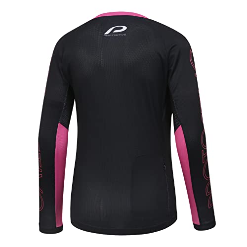 Protective P-Queen of vert Langarm Trikot Damen schwarz Größe EU 38 | M 2022 Radtrikot langärmlig von Protective