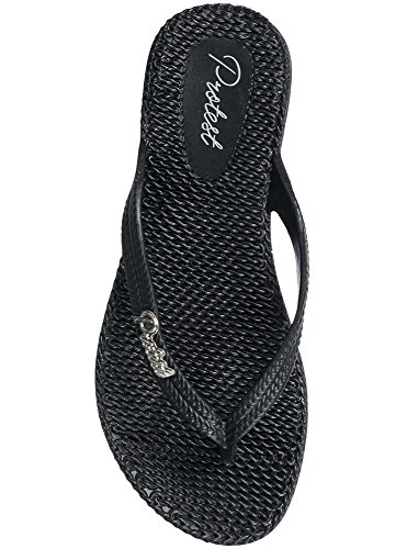 Protest Damen x Flache Sandale, True Black, 39 EU von Protest