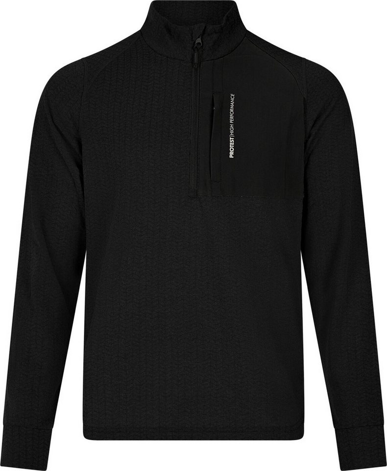 Protest Funktionshemd PRTCatcher 1/4 zip active top TRUE BLACK von Protest