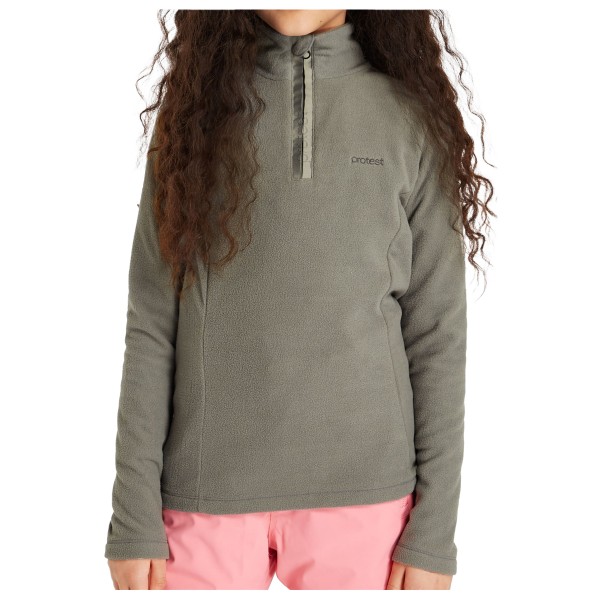 Protest - Girl's Mutey JR 1/4 Zip Top - Fleecepullover Gr 128 grau von Protest