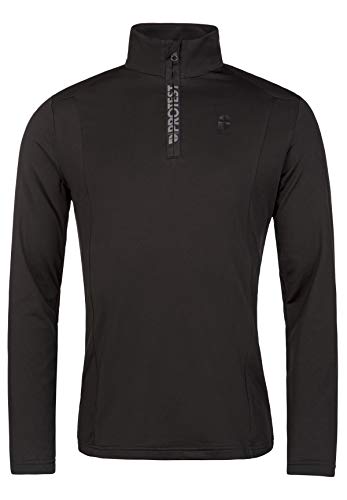 Protest Herren Fleece WILLOWY Geotech Ultraschnell Trocken Und Hoch Atmungsaktiv True Black XXL von Protest