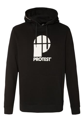 Protest Men Sweatshirt Classic Logo Hoody True Black L von Protest