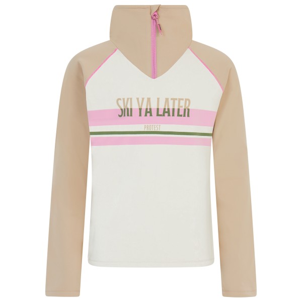 Protest - Kid's Prtwonder 1/4 Zip Active Top - Fleecepullover Gr 128 beige/weiß von Protest