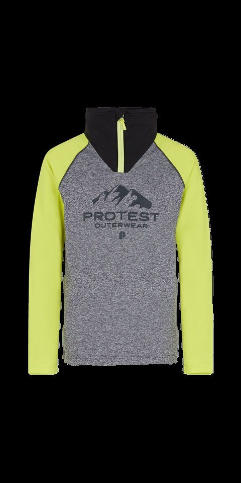 Protest Rollkragenpullover PRTRAF JR 1/4 zip active top Dark Grey Melee von Protest