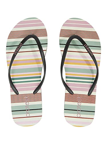 Protest W Prttoucan Slaps Gestreift-Pink - Leichte Bequeme Damen Zehentrenner Sandale, Größe EU 42-UK 8 - Farbe Duskyros von Protest