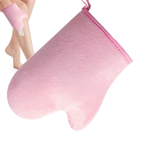 Protoence Selbstbräuner Handschuh,Für Selbstbräunung Ohne | Ultraweicher Flock-Applikator Mit Daumen & Wiederverwendbarem Griff Für Frauen & Männer Körperlotionen & Schaum von Protoence