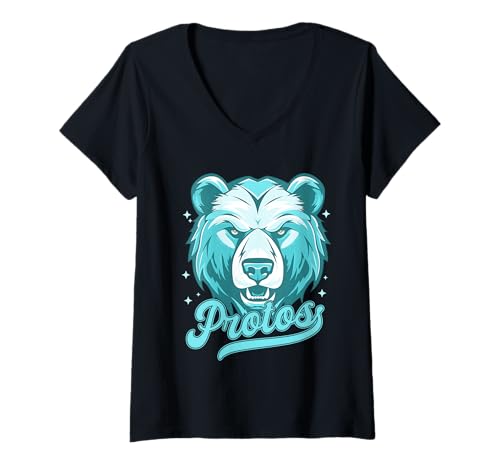 Damen Protos House of Success Bear inspirierte Schüler T-Shirt mit V-Ausschnitt Damen Protos House of Success Bear inspirierte Schüler T-Shirt mit V-Ausschnitt von Protos Success House Funny Apparels
