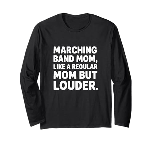 Blaskapelle Mama Like Regular Mama Louder Football Langarmshirt Blaskapelle Mama Like Regular Mama Louder Football Langarmshirt von Proud Band Parents Booster Spirit Moms