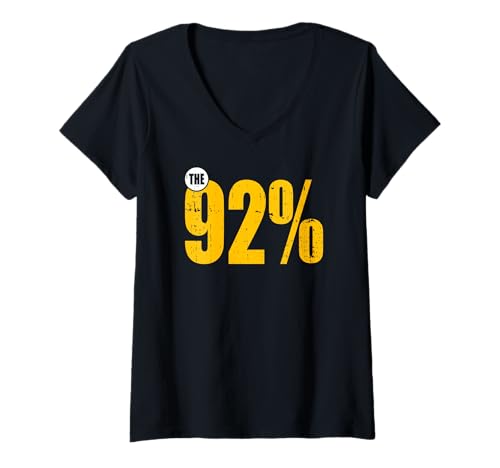 Damen Der 92% Schwarze Geschäftsinhaber Afroafrikaner T-Shirt mit V-Ausschnitt Damen Der 92% Schwarze Geschäftsinhaber Afroafrikaner T-Shirt mit V-Ausschnitt von Proud Black Business Owner Apparel