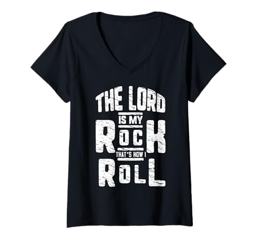 Damen Der Herr ist mein Fels Dieser Vater betet T-Shirt mit V-Ausschnitt Damen Der Herr ist mein Fels Dieser Vater betet T-Shirt mit V-Ausschnitt von Proud Christian Prayer To GOD Faith In Jesus