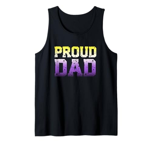 Herren Nonbinary Proud Dad Fathers Day Enby Pride Flag Colors Tank Top von Proud Dad Designs ADC