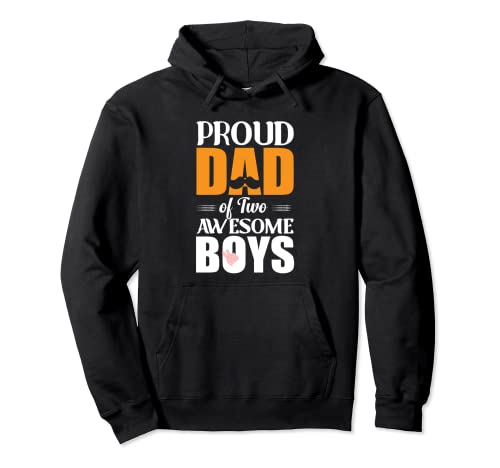 Proud Dad Of Two Awesome Boys Vatertag Schnurrbart Design Pullover Hoodie von Proud Dad Of Two Awesome Boys