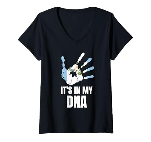 Damen Guatemala in meiner DNA Zentralamerikanisches Erbe T-Shirt mit V-Ausschnitt Damen Guatemala in meiner DNA Zentralamerikanisches Erbe T-Shirt mit V-Ausschnitt von Proud Guatemalan Roots Family