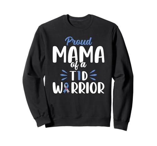 Mama, Typ-1-Diabetes-Bewusstsein, stolze Mama von einem T1D-Krieger Sweatshirt von Proud Mama Of A T1d Warrior