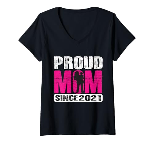 Damen Stolze Mutter Seit 2021 Stolze Mutter 2021 Mama 2021 Mutter 2021 T-Shirt mit V-Ausschnitt Damen Stolze Mutter Seit 2021 Stolze Mutter 2021 Mama 2021 Mutter 2021 T-Shirt mit V-Ausschnitt von Proud Mom Since 2021