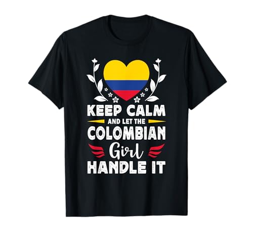 Let The Colombian Girl Handle it Colombia Flag T-Shirt von Proud Nations Novelty Designs 4