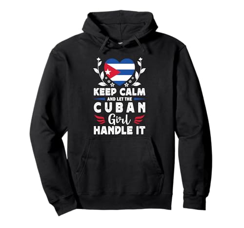 Let The Cuban Girl Handle it Cuba Flag Pullover Hoodie von Proud Nations Novelty Designs 4