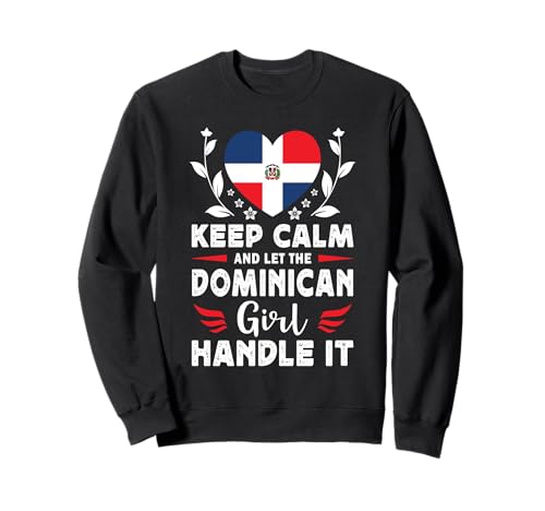 Let The Dominican Girl Handle it Dominican Republic Flag Sweatshirt von Proud Nations Novelty Designs 4