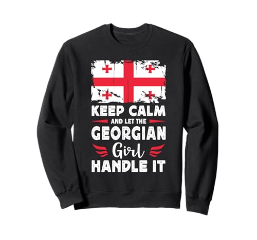Let The Georgian Girl Handle it Georgia Flag Sweatshirt Let The Georgian Girl Handle it Georgia Flag Sweatshirt von Proud Nations Novelty Designs 4