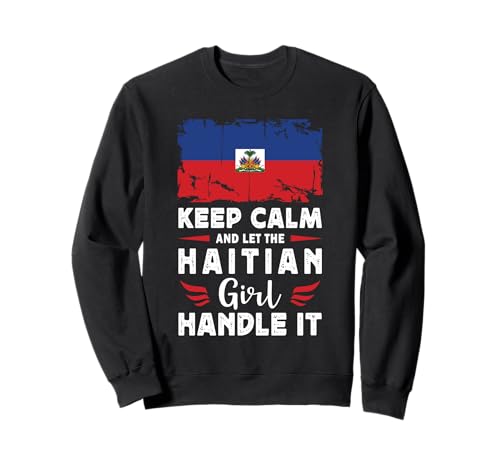 Let The Haitian Girl Handle it Haiti Flag Sweatshirt von Proud Nations Novelty Designs 4