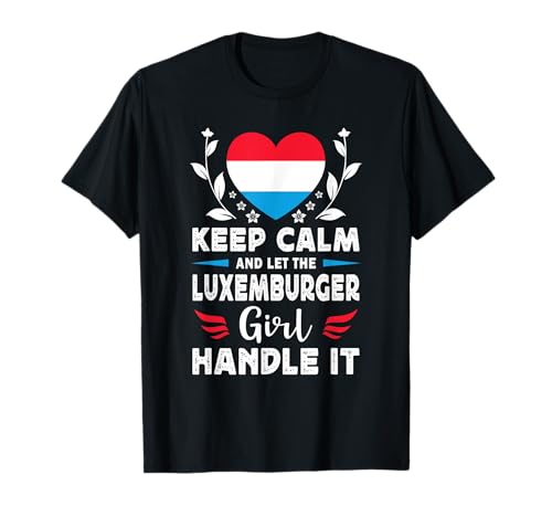 Let The Luxembourger Girl Handle it Luxembourg Flag T-Shirt von Proud Nations Novelty Designs 4