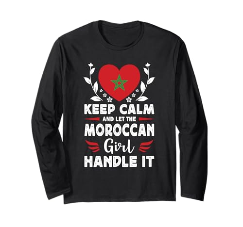 Let The Moroccan Girl Handle it Morocco Flag Langarmshirt von Proud Nations Novelty Designs 4