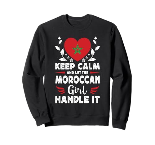 Let The Moroccan Girl Handle it Morocco Flag Sweatshirt von Proud Nations Novelty Designs 4
