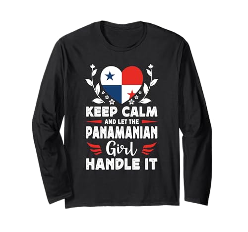 Let The Panamanian Girl Handle it Panama Flag Langarmshirt von Proud Nations Novelty Designs 4