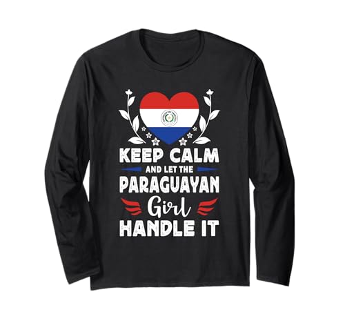 Let The Paraguayan Girl Handle it Paraguay Flag Langarmshirt von Proud Nations Novelty Designs 4