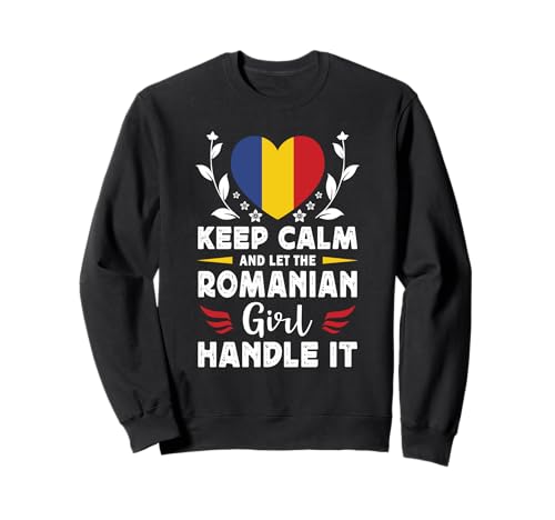 Let The Romanian Girl Handle it Romania Flag Sweatshirt von Proud Nations Novelty Designs 4