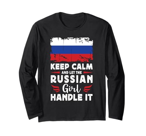 Let The Russian Girl Handle it Russia Flag Langarmshirt Let The Russian Girl Handle it Russia Flag Langarmshirt von Proud Nations Novelty Designs 4