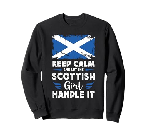 Let The Scottish Girl Handle it Scotland Flag Sweatshirt von Proud Nations Novelty Designs 4