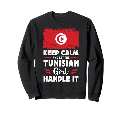Let The Tunisian Girl Handle it Tunisia Flag Sweatshirt von Proud Nations Novelty Designs 4