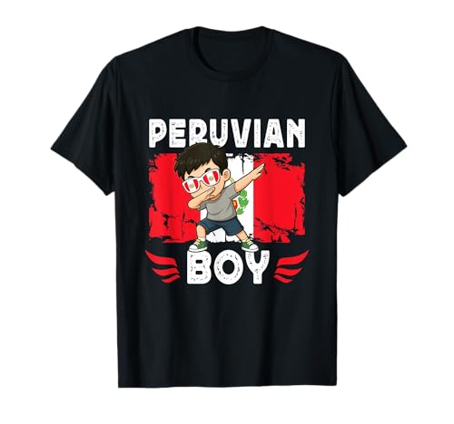 Proud Peruvian Boy Dab Pose Peruvian Son Guy Peru Flag T-Shirt von Proud Nations Novelty Designs 5