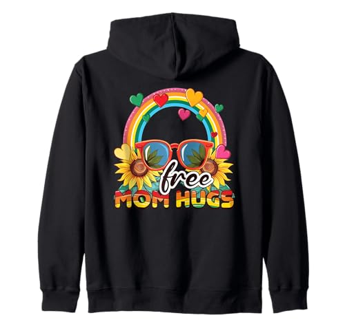 Kostenlose Mama umarmt LGBT Pride - LGBTQ Pride Month unterstützt Mama Kapuzenjacke von Proud Pulse Apparel.USA