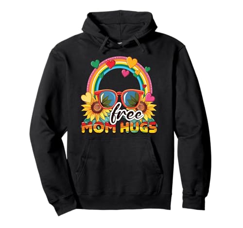 Kostenlose Mama umarmt LGBT Pride - LGBTQ Pride Month unterstützt Mama Pullover Hoodie von Proud Pulse Apparel.USA